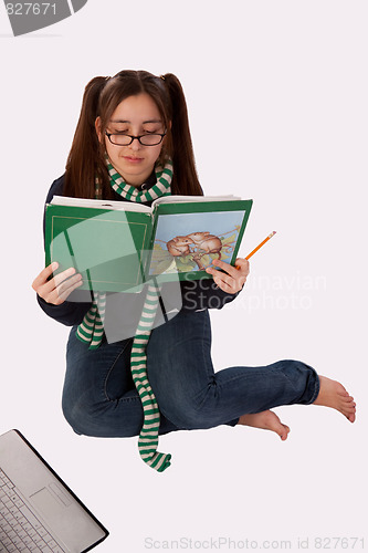 Image of Geeky Girl Studying