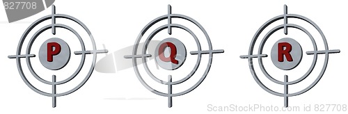 Image of target p, q and r