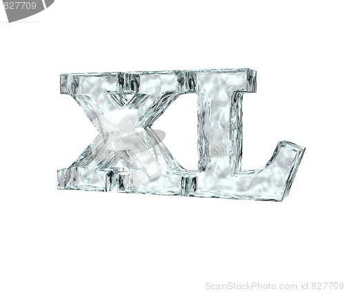 Image of frozen letters xl