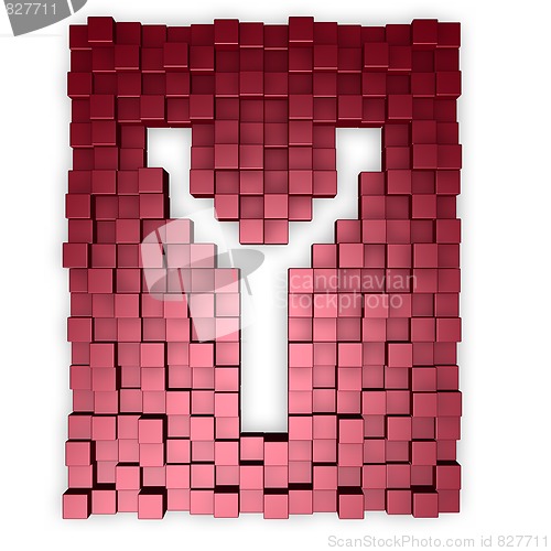 Image of cubes makes the letter y