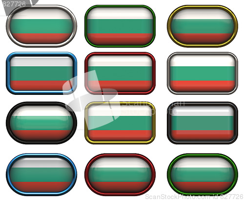 Image of twelve buttons of the Flag of Bulgaria