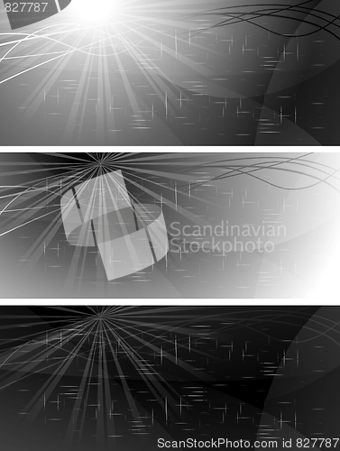 Image of Monochrome banners - eps 10