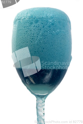 Image of Blue foam in a glass