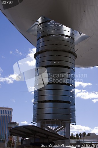 Image of Abstract Shoping Mall Building Roof in Las Vegas Strip