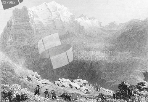 Image of Felix Nef's labours in High Alps