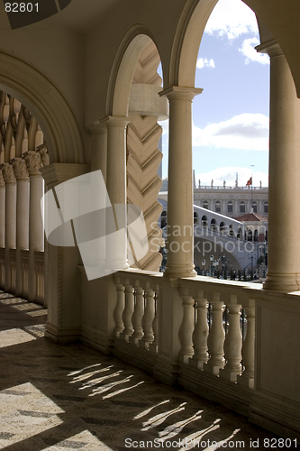 Image of Venetian Balcony Columns and Arches in Las Vegas