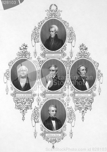 Image of American presidents from 1829 to 1849