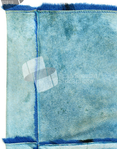 Image of light blue chamois with fur edge. Good for background.