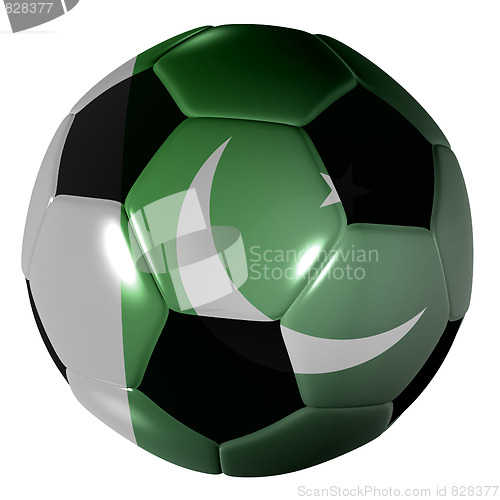 Image of football pakistan flag