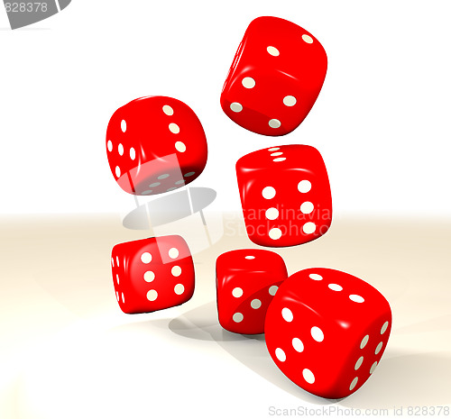 Image of red six dice