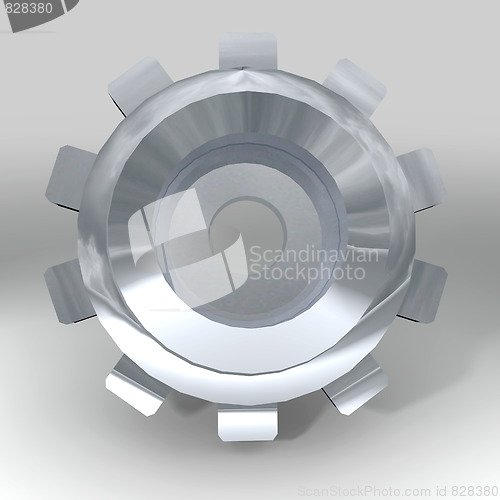 Image of silver bevel gear