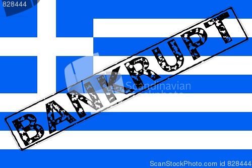 Image of Greek Flag Bankrupt stamp