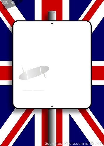 Image of UK Flag Sign Post