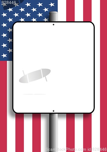 Image of USA blank flag sign