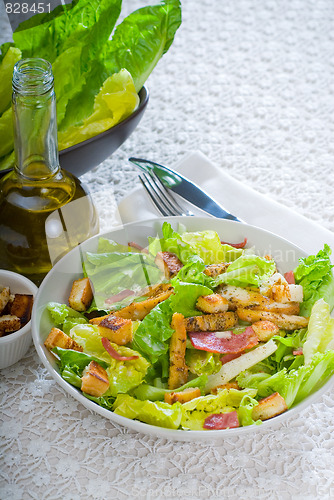 Image of fresh homemade ceasar salad