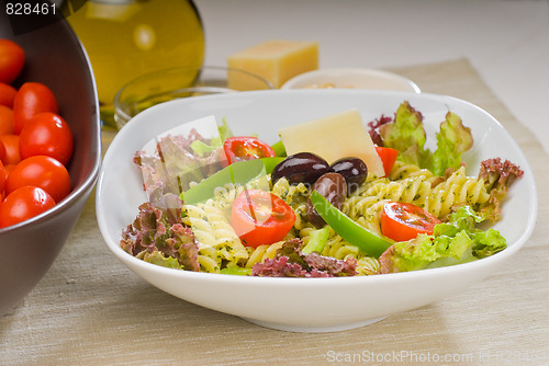 Image of italian fusilli pasta salad