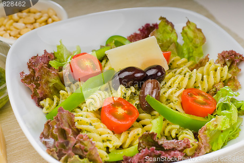 Image of italian fusilli pasta salad