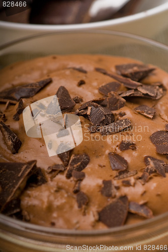 Image of fresh homemade chocolate mousse