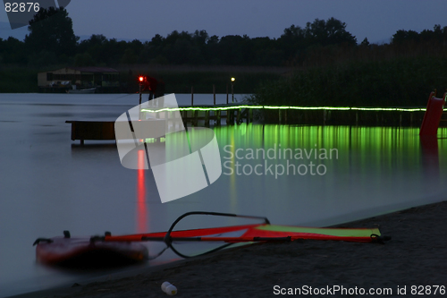 Image of colorful reflection on water