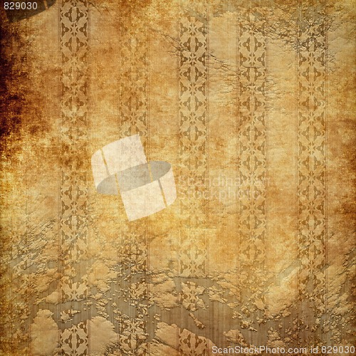 Image of old wallpaper on the wall