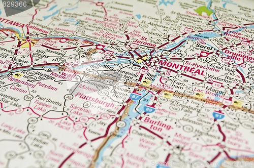 Image of Montreal map, Quebec.