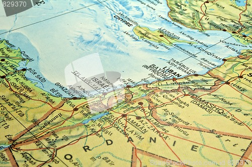 Image of Middle East map.