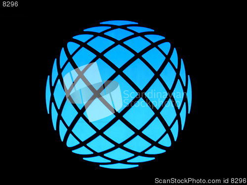 Image of Blue light globe