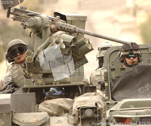 Image of Soldier on tank