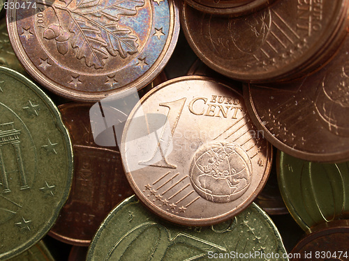 Image of Euro coins background