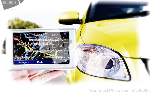 Image of Gps in a man hand.