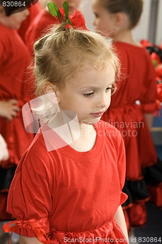 Image of Little girl in red