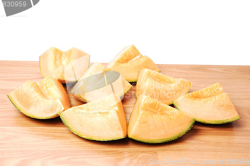 Image of Pisces of cantaloupe.