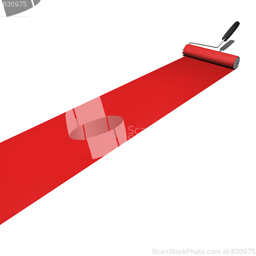 Image of Red Paint Roller