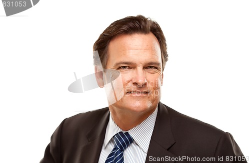 Image of Handsome Businessman Portrait on White