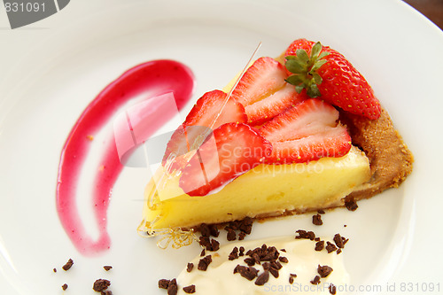 Image of Strawberry Custard Biscuit Tart