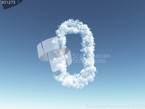 Image of cloudy letter o
