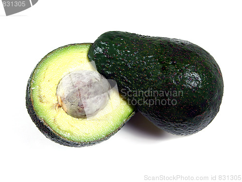 Image of Cut ripe avocado