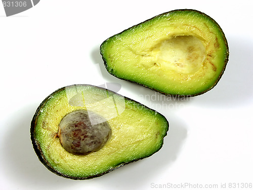 Image of Cut ripe avocado