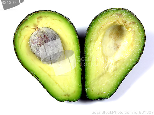 Image of Cut ripe avocado