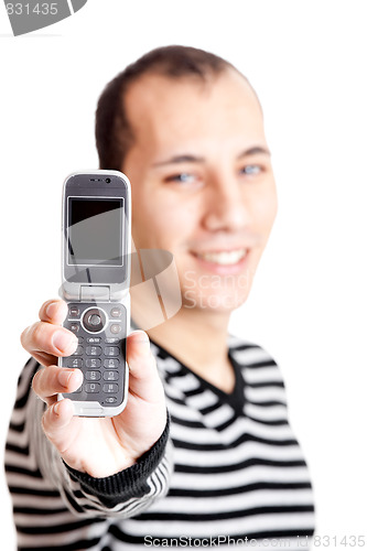 Image of Showing a cellphone