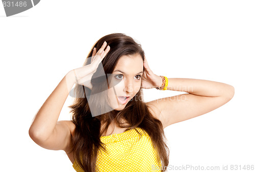 Image of Astonished young girl