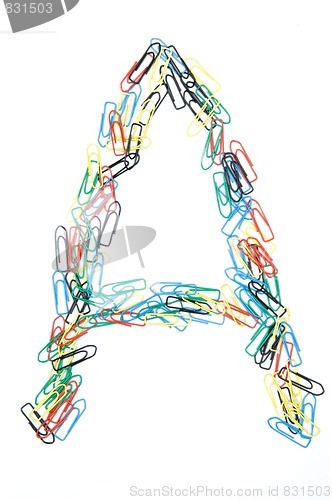 Image of Paperclip Alphabet Letter A