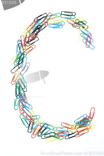 Image of Paperclip Alphabet Letter C