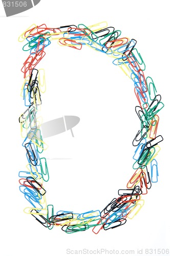 Image of Paperclip Alphabet Letter D