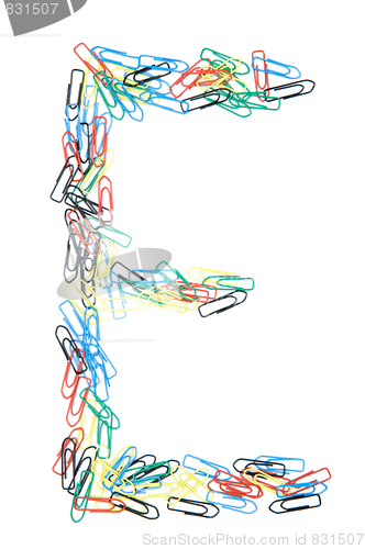 Image of Paperclip Alphabet Letter E