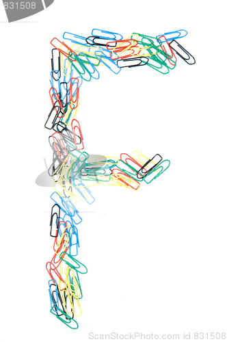 Image of Paperclip Alphabet Letter F