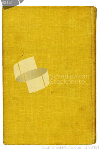 Image of Yellow burlap canvas. Over white