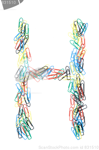 Image of Paperclip Alphabet Letter H