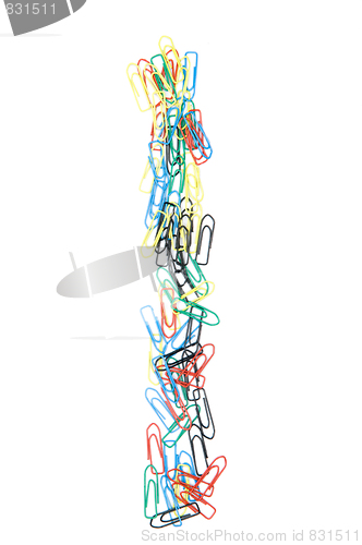 Image of Paperclip Alphabet Letter I