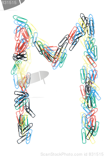 Image of Paperclip Alphabet Letter M